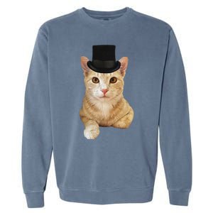 Everyone Loves A Dapper Orange Tabby Cat In A Top Hat Garment-Dyed Sweatshirt