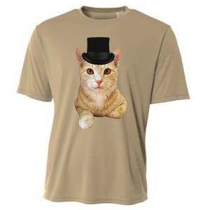 Everyone Loves A Dapper Orange Tabby Cat In A Top Hat Cooling Performance Crew T-Shirt