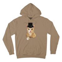 Everyone Loves A Dapper Orange Tabby Cat In A Top Hat Hoodie