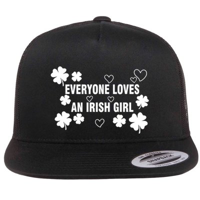 Everyone Loves An Irish Girl Shamrock Flatbill Hat