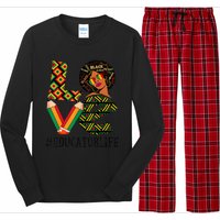 Educator Love African American  Black History Month Long Sleeve Pajama Set