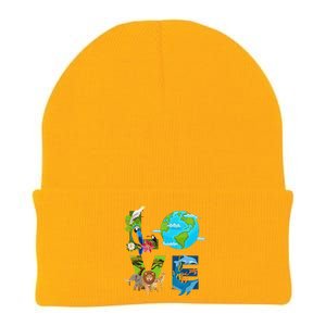 Earth Love Animals Environment Climate Change Earth Day Knit Cap Winter Beanie