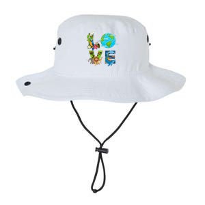 Earth Love Animals Environment Climate Change Earth Day Legacy Cool Fit Booney Bucket Hat