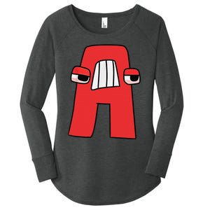 Emotion Letter A Alphabet Lore Funny For Friend  Girls Women's Perfect Tri Tunic Long Sleeve Shirt