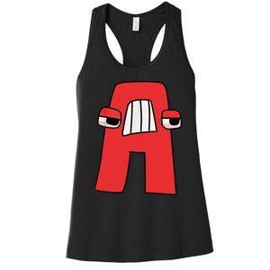 Emotion Letter A Alphabet Lore Funny For Friend  Girls Women's Racerback Tank