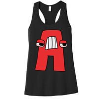 Emotion Letter A Alphabet Lore Funny For Friend  Girls Women's Racerback Tank