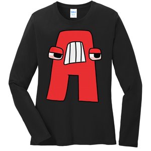 Emotion Letter A Alphabet Lore Funny For Friend  Girls Ladies Long Sleeve Shirt