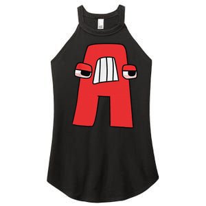 Emotion Letter A Alphabet Lore Funny For Friend  Girls Women's Perfect Tri Rocker Tank