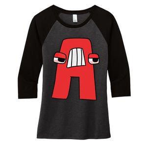 Emotion Letter A Alphabet Lore Funny For Friend  Girls Women's Tri-Blend 3/4-Sleeve Raglan Shirt