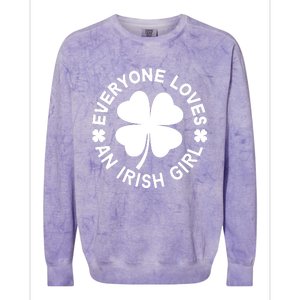 Everyone Loves An Irish Girl Green St Patricks Day Colorblast Crewneck Sweatshirt