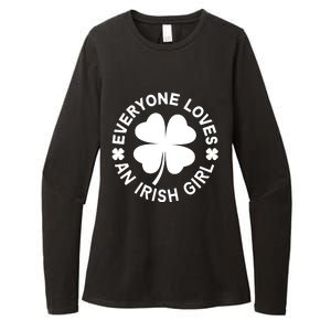 Everyone Loves An Irish Girl Green St Patricks Day Womens CVC Long Sleeve Shirt