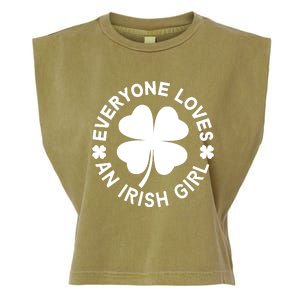 Everyone Loves An Irish Girl Green St Patricks Day Garment-Dyed Women's Muscle Tee