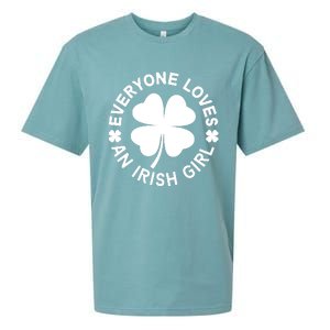 Everyone Loves An Irish Girl Green St Patricks Day Sueded Cloud Jersey T-Shirt