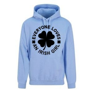 Everyone Loves An Irish Girl Green St Patricks Day Unisex Surf Hoodie