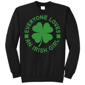 Everyone Loves An Irish Girl Green St Patricks Day Sweatshirt