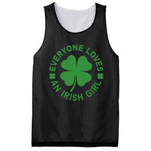 Everyone Loves An Irish Girl Green St Patricks Day Mesh Reversible Basketball Jersey Tank