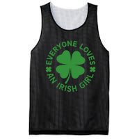 Everyone Loves An Irish Girl Green St Patricks Day Mesh Reversible Basketball Jersey Tank