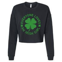 Everyone Loves An Irish Girl Green St Patricks Day Cropped Pullover Crew