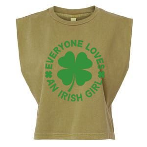 Everyone Loves An Irish Girl Green St Patricks Day Garment-Dyed Women's Muscle Tee