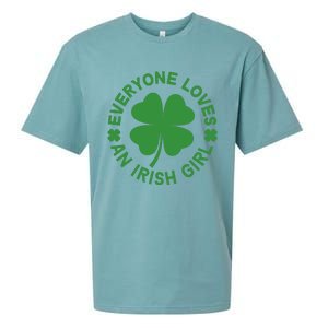 Everyone Loves An Irish Girl Green St Patricks Day Sueded Cloud Jersey T-Shirt