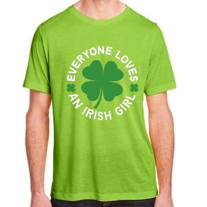 Everyone Loves An Irish Girl Green St Patricks Day Adult ChromaSoft Performance T-Shirt