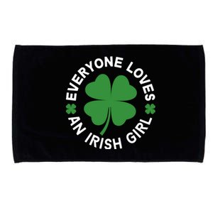 Everyone Loves An Irish Girl Green St Patricks Day Microfiber Hand Towel