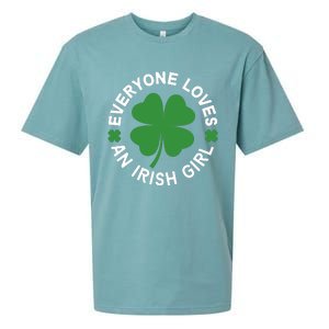 Everyone Loves An Irish Girl Green St Patricks Day Sueded Cloud Jersey T-Shirt