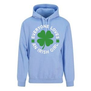 Everyone Loves An Irish Girl Green St Patricks Day Unisex Surf Hoodie