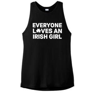 Everyone Loves An Irish Girl Green St Patricks Day Ladies PosiCharge Tri-Blend Wicking Tank