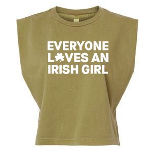 Everyone Loves An Irish Girl Green St Patricks Day Garment-Dyed Women's Muscle Tee