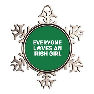 Everyone Loves An Irish Girl Green St Patricks Day Metallic Star Ornament