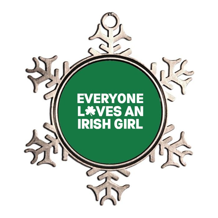 Everyone Loves An Irish Girl Green St Patricks Day Metallic Star Ornament