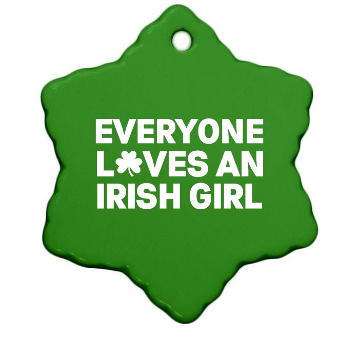 Everyone Loves An Irish Girl Green St Patricks Day Ceramic Star Ornament