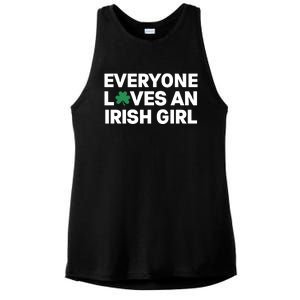 Everyone Loves An Irish Girl Green St Patricks Day Ladies PosiCharge Tri-Blend Wicking Tank