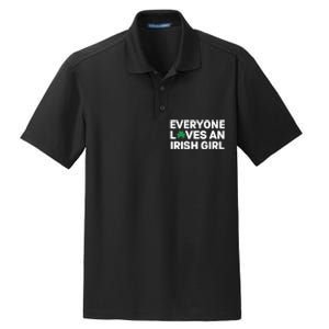 Everyone Loves An Irish Girl Green St Patricks Day Dry Zone Grid Polo