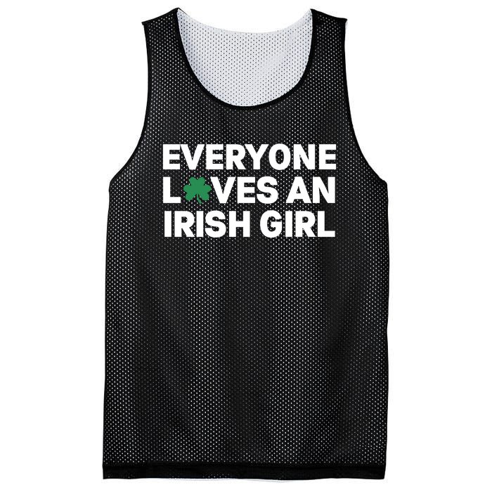 Everyone Loves An Irish Girl Green St Patricks Day Mesh Reversible Basketball Jersey Tank