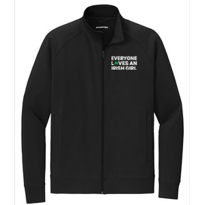 Everyone Loves An Irish Girl Green St Patricks Day Stretch Full-Zip Cadet Jacket