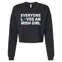 Everyone Loves An Irish Girl Green St Patricks Day Cropped Pullover Crew