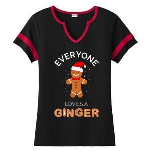 Everyone Loves A Ginger Fun Outfit For Christmas Costume Ladies Halftime Notch Neck Tee