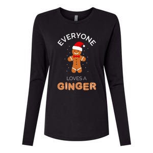 Everyone Loves A Ginger Fun Outfit For Christmas Costume Womens Cotton Relaxed Long Sleeve T-Shirt