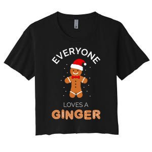 Everyone Loves A Ginger Fun Outfit For Christmas Costume Women's Crop Top Tee