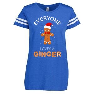 Everyone Loves A Ginger Fun Outfit For Christmas Costume Enza Ladies Jersey Football T-Shirt