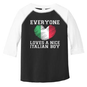 Everyone Loves A Nice Italian Boy Shirts Italy Flag Gift Idea Toddler Fine Jersey T-Shirt