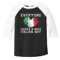 Everyone Loves A Nice Italian Boy Shirts Italy Flag Gift Idea Toddler Fine Jersey T-Shirt