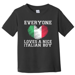 Everyone Loves A Nice Italian Boy Shirts Italy Flag Gift Idea Toddler T-Shirt