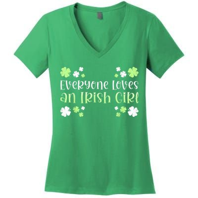Everyone Loves An Irish Girl Women's V-Neck T-Shirt