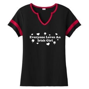 Everyone Loves An Irish Girl Ladies Halftime Notch Neck Tee