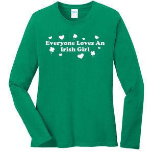 Everyone Loves An Irish Girl Ladies Long Sleeve Shirt