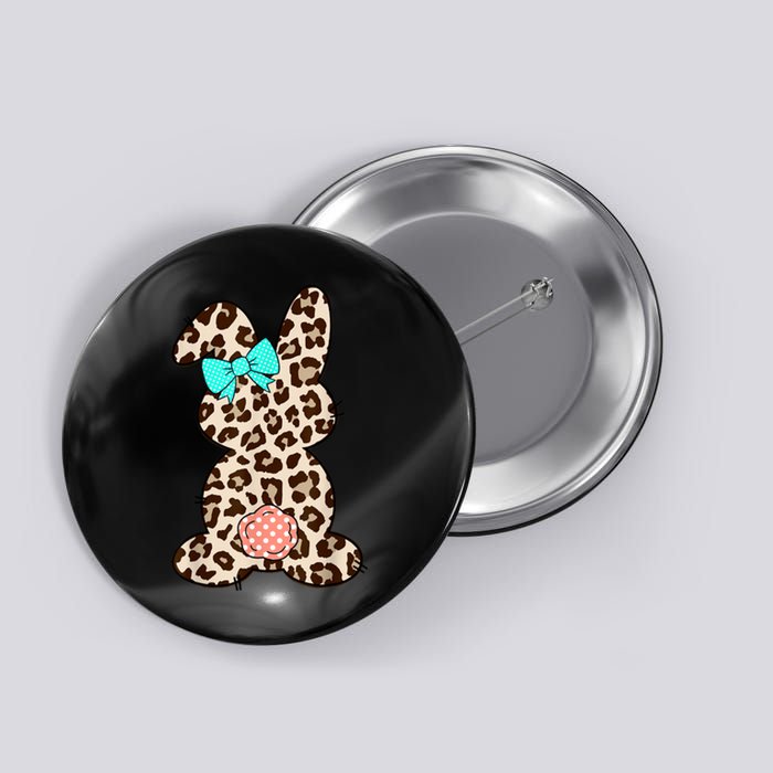 Easter Leopard Bunny Rabbit Palm Sunday Women Button