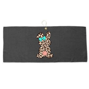 Easter Leopard Bunny Rabbit Palm Sunday Women Large Microfiber Waffle Golf Towel